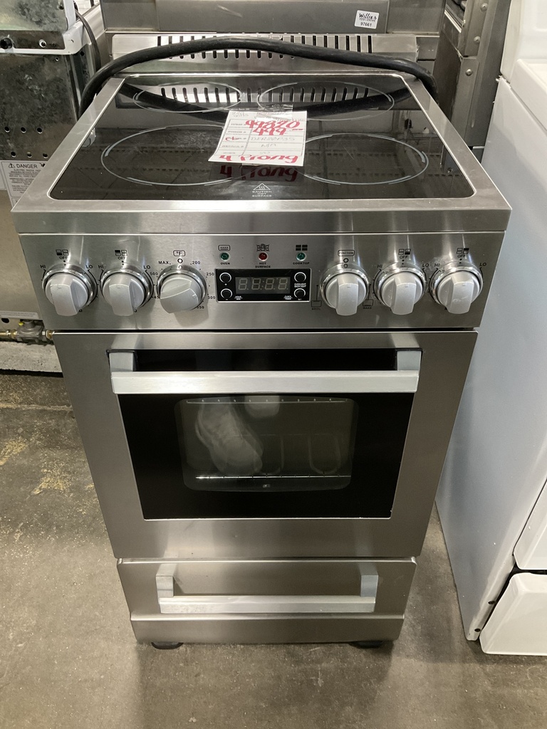 Frigidaire Used Electric Stove 220volts (40/50 AMP) 20inches {4 prong} (Stainless Steel) 