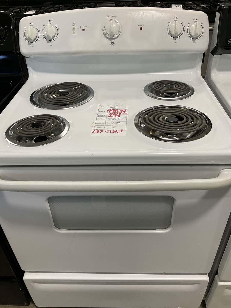 Ge Used Electric Stove 220volts (40/50 AMP) 30inches {no cord} (White) 