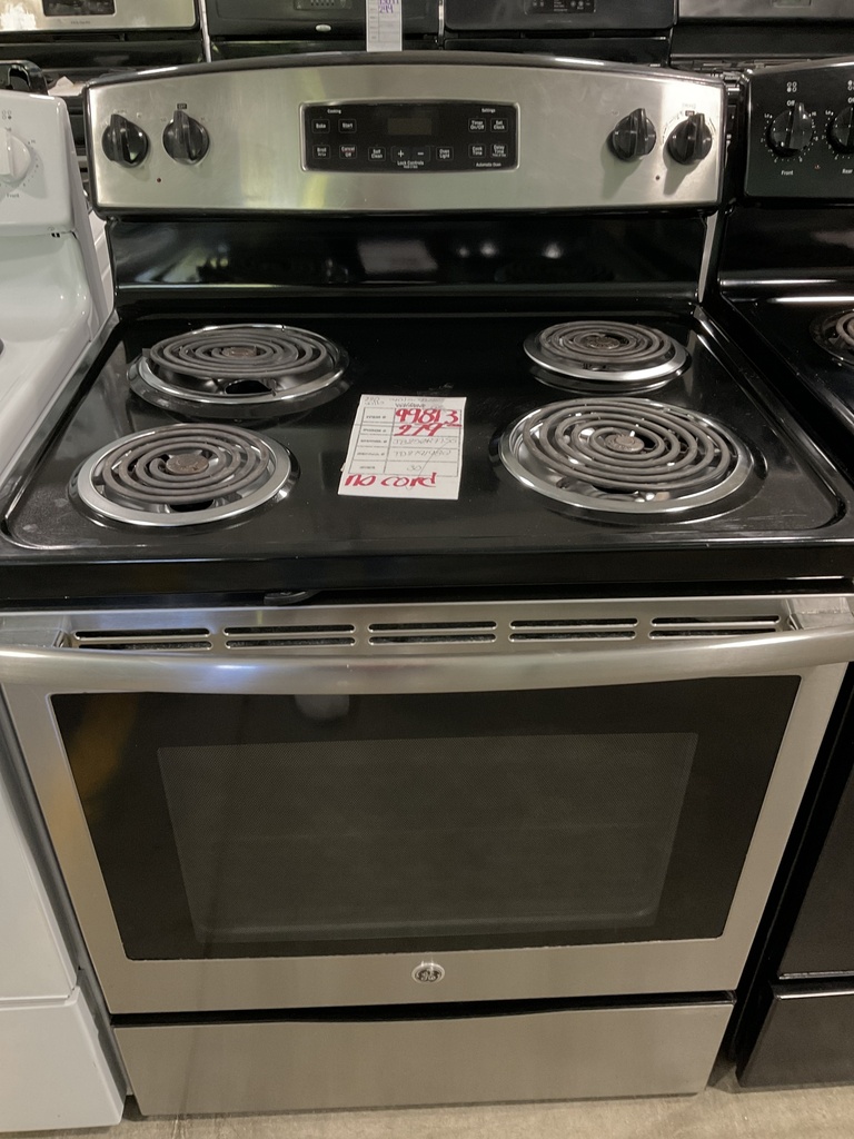 Ge Used Electric Stove 220volts (40/50 AMP) 30inches {no cord} (Stainless steel) 