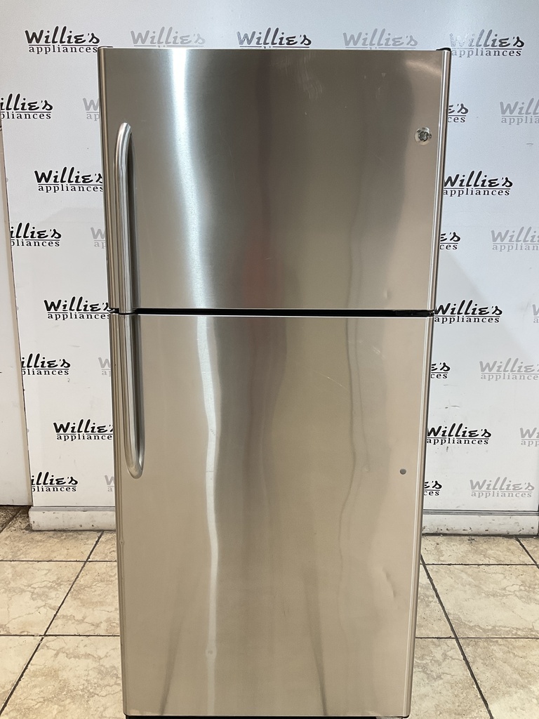 Ge Used Refrigerator Top and Bottom 30x66 1/2” (Stainless Steel) 