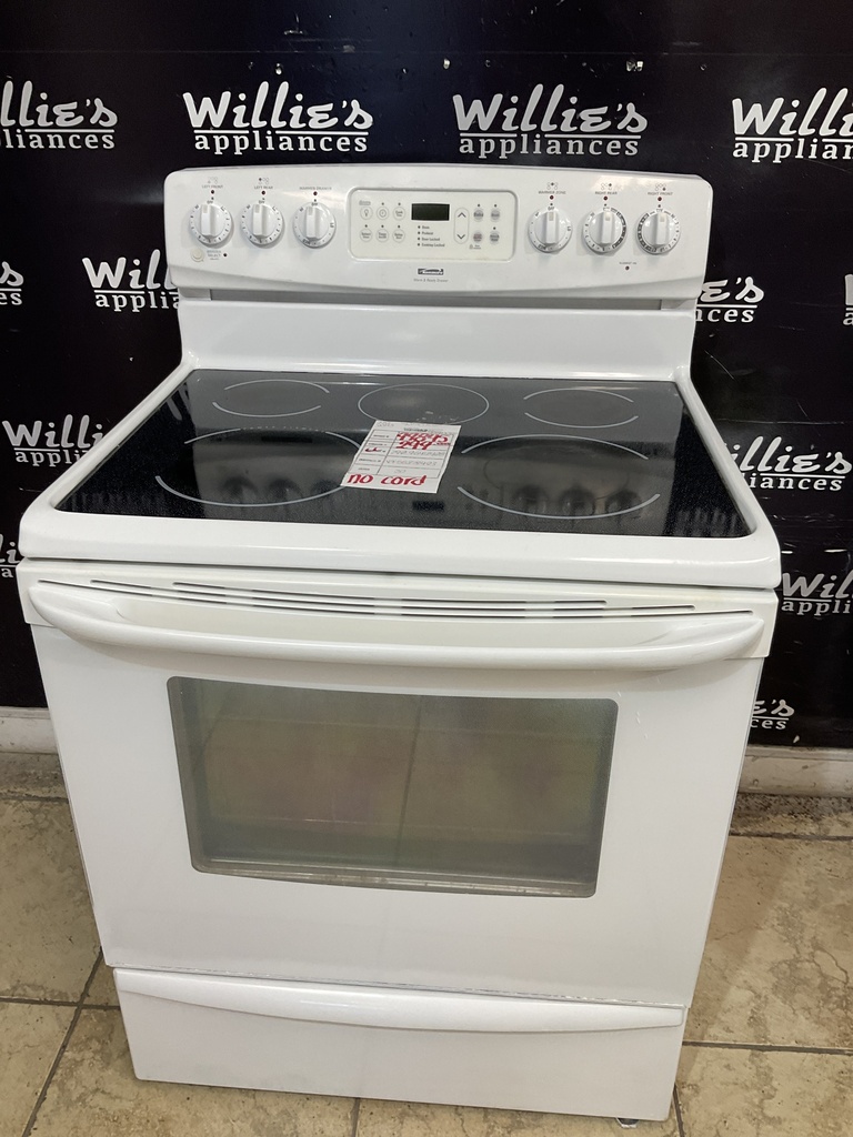 Kenmore Used Electric Stove 220volts (40/50 AMP) 30inches {no cord} (White) 