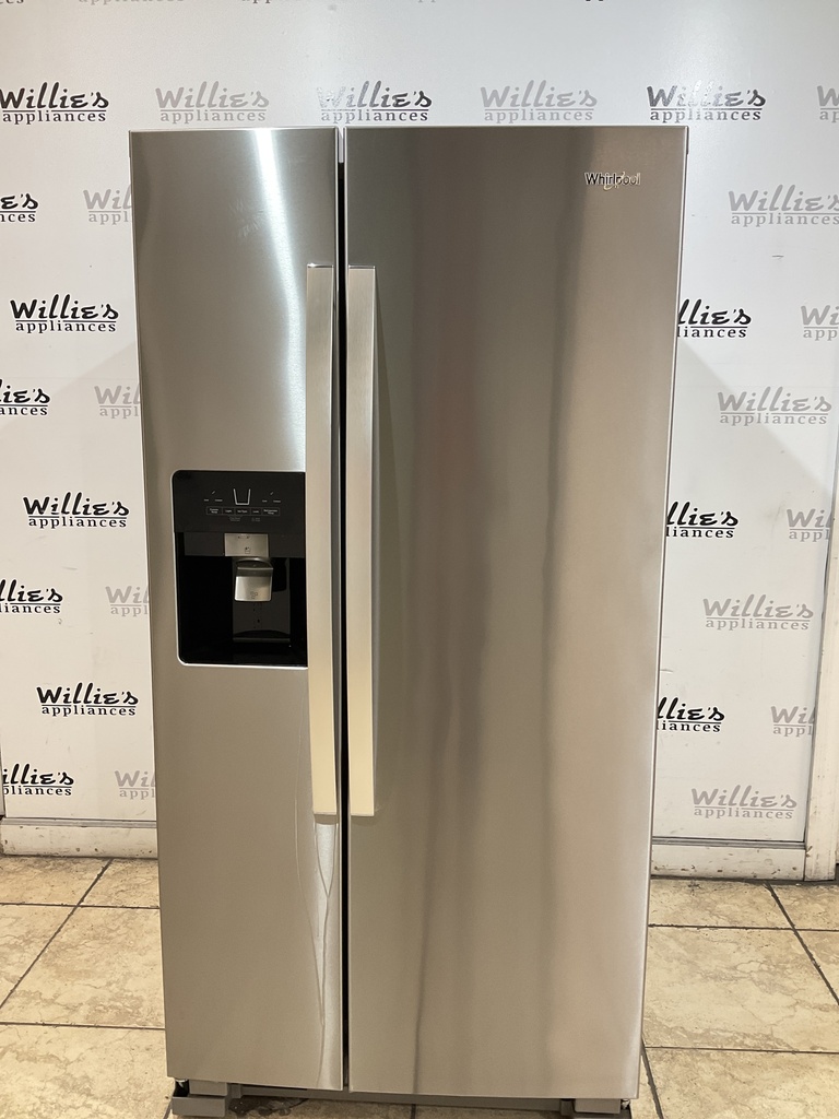 Whirlpool Used Refrigerator Side by Side 33x67 (Stainless Steel) 