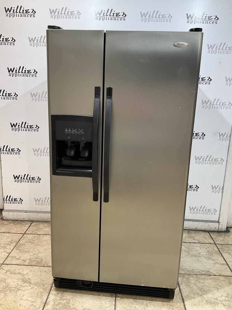 Whirlpool Used Refrigerator Side by Side 33x65 1/2” (Stainless Steel) 