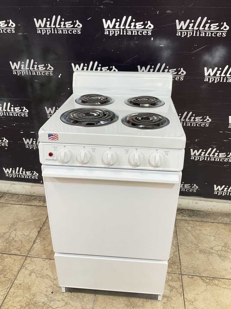 Holiday Used Electric Stove 220volts (40/50 AMP) 20inches {3 prong} (White) 