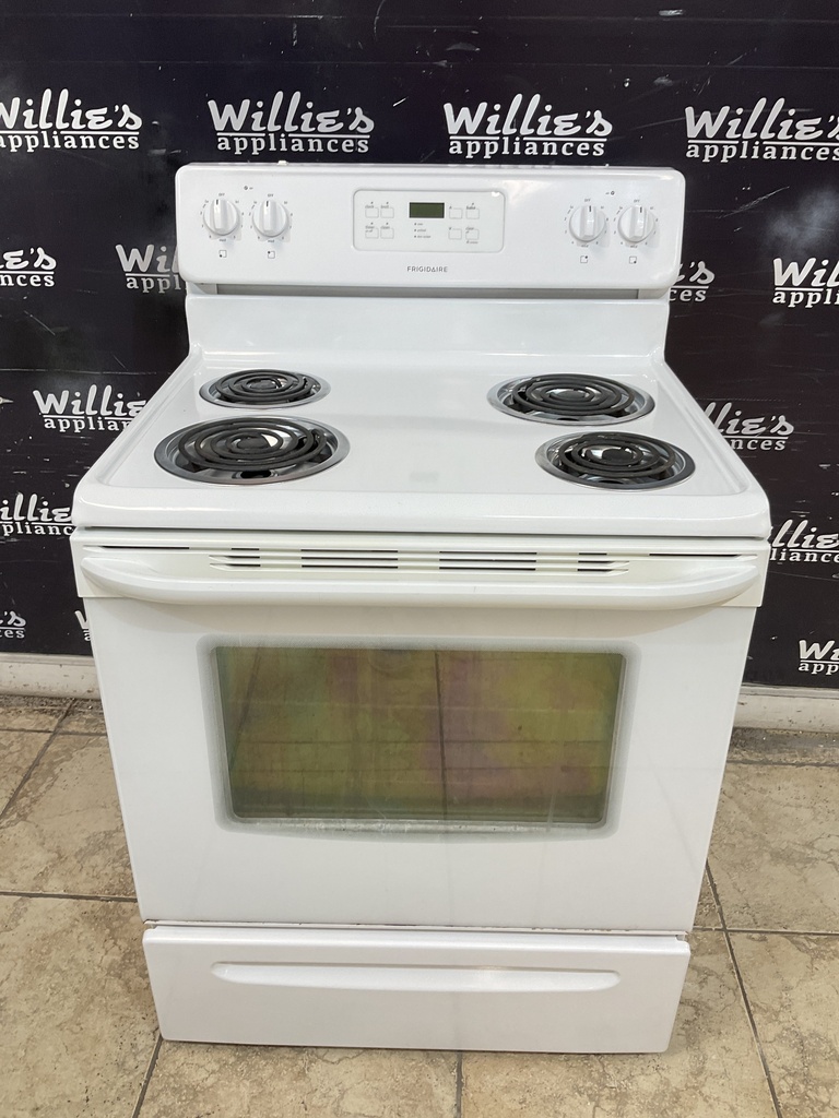 Frigidaire Used Electric Stove 220volts (40/50 AMP) 30inches {4 prong} (White) 