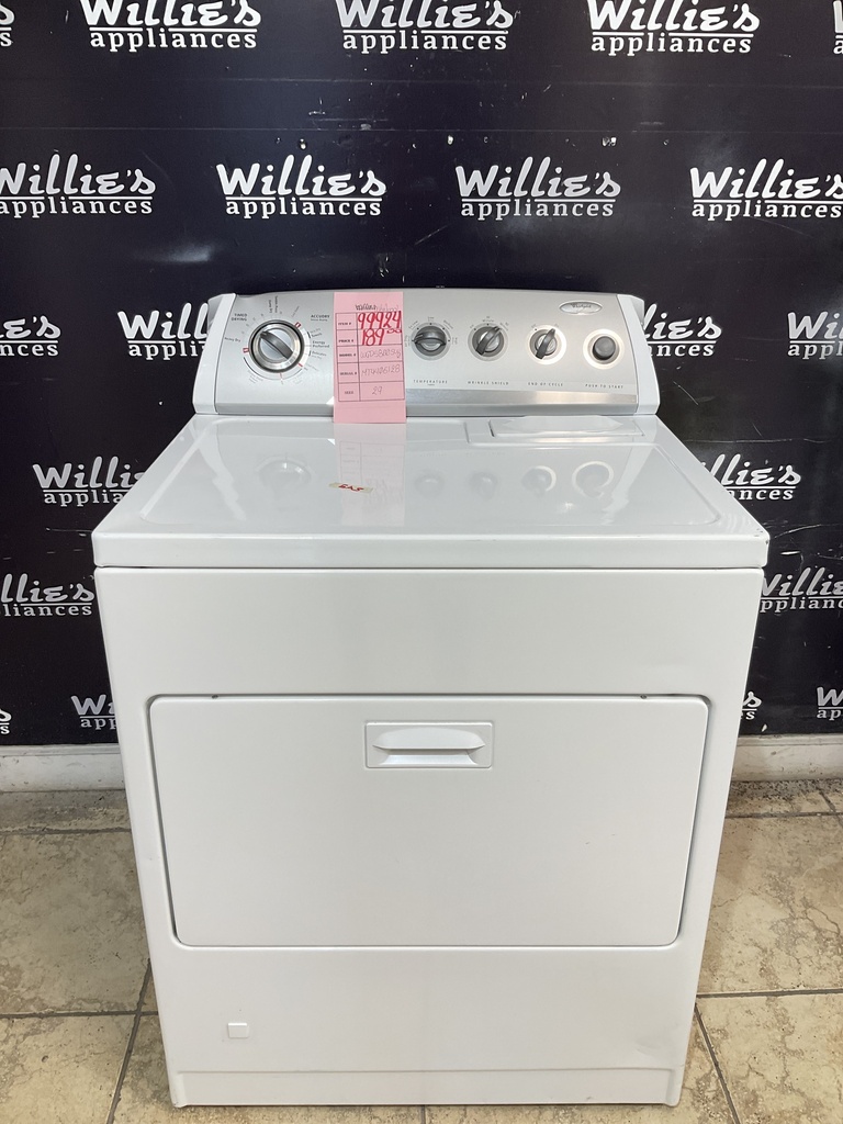 Whirlpool Used Natural Gas Dryer 29inches (White) 