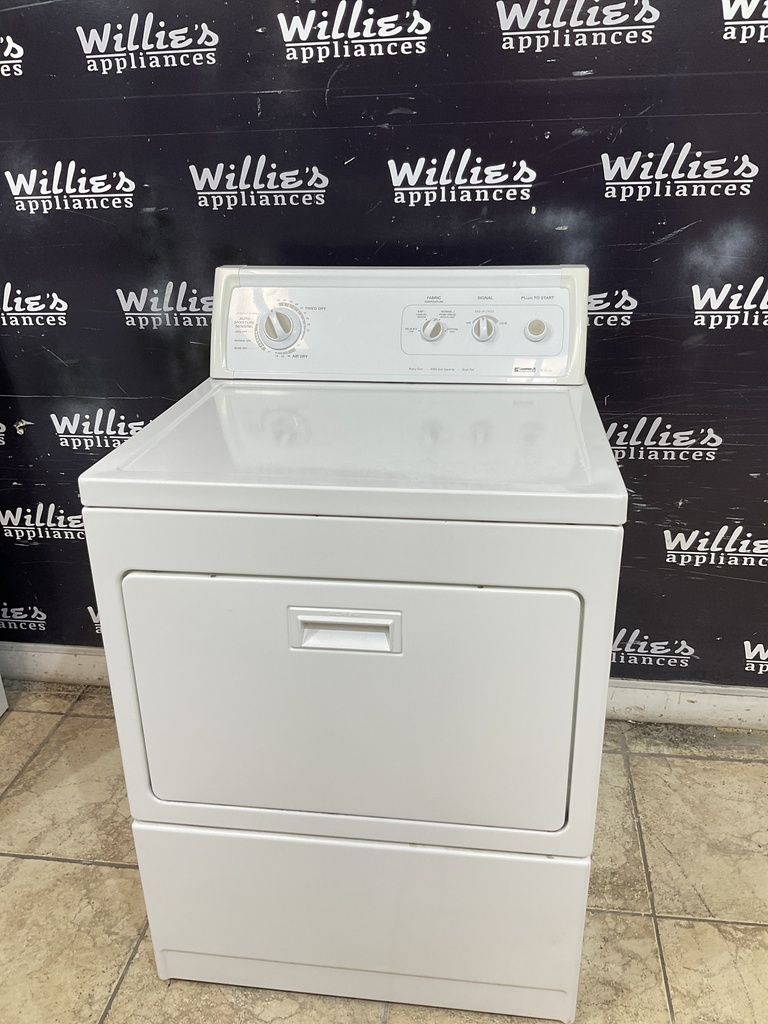 Kenmore Used Electric Dryer 220volts (30 AMP) 27inches {3 prong} (White);