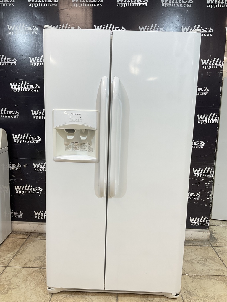 Frigidaire Used Refrigerator Side by Side 36 1/2” x 68 1/2” (White) 