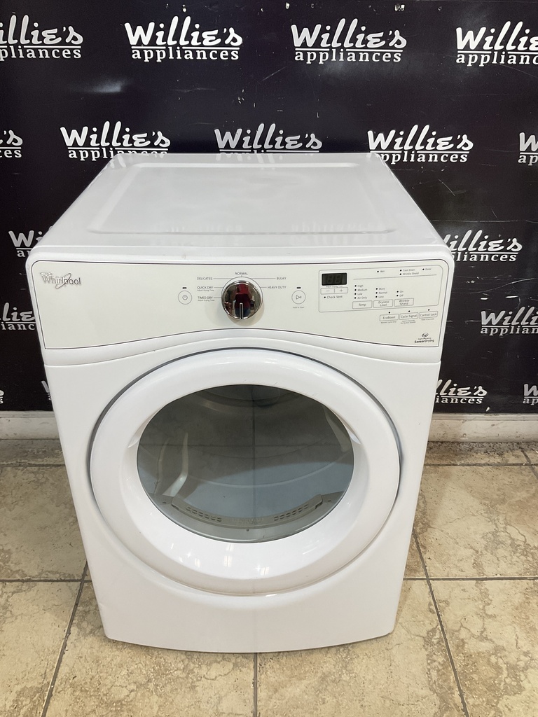 Whirlpool Used Electric Dryer 220volts (30 AMP) 27inches {3 prong} (White) 
