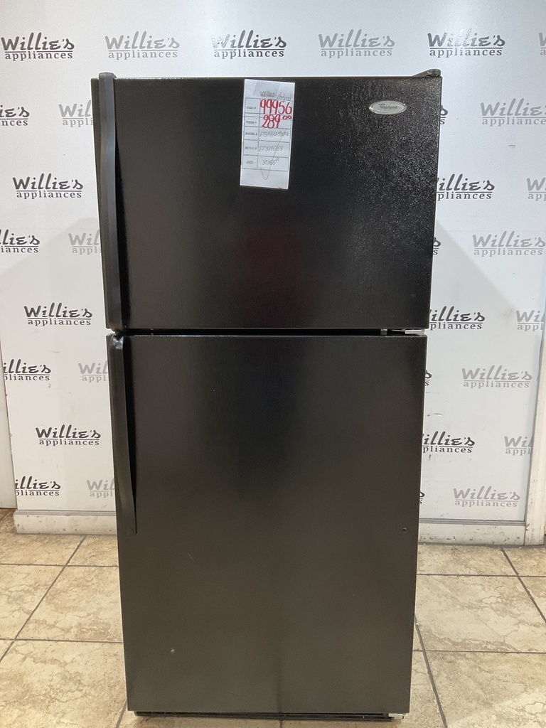 Whirlpool Used Refrigerator Top and Bottom 30x66 1/2” (White) 