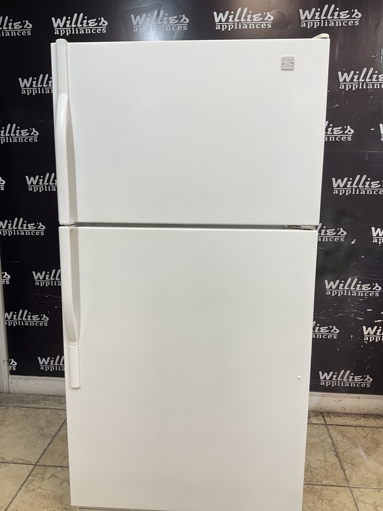 Whirlpool Used Refrigerator Top and Bottom 33x66 (White) 
