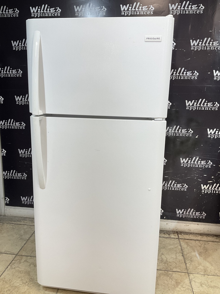 Frigidaire Used Refrigerator Top and Bottom 30x65 1/2” (White) 