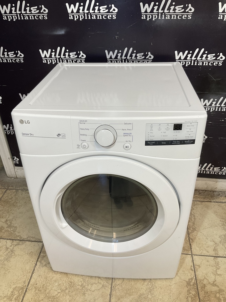 Lg Used Electric Dryer 220volts (30 AMP) 27inches {no cord}  (White) 