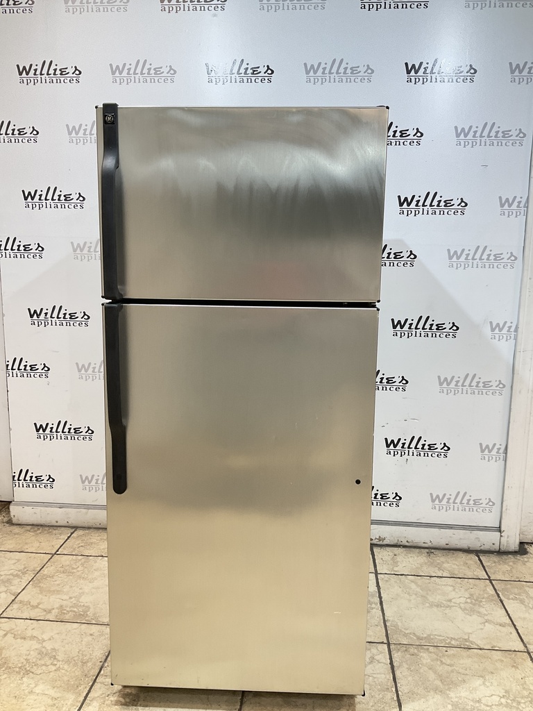Ge Used Refrigerator Top and Bottom 28x64 1/2” (Stainless Steel) 