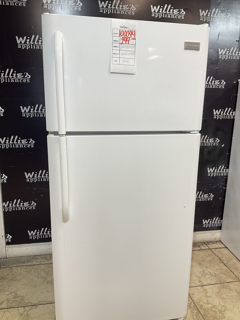 Frigidaire Used Refrigerator Top and Bottom 30x66 (White) 