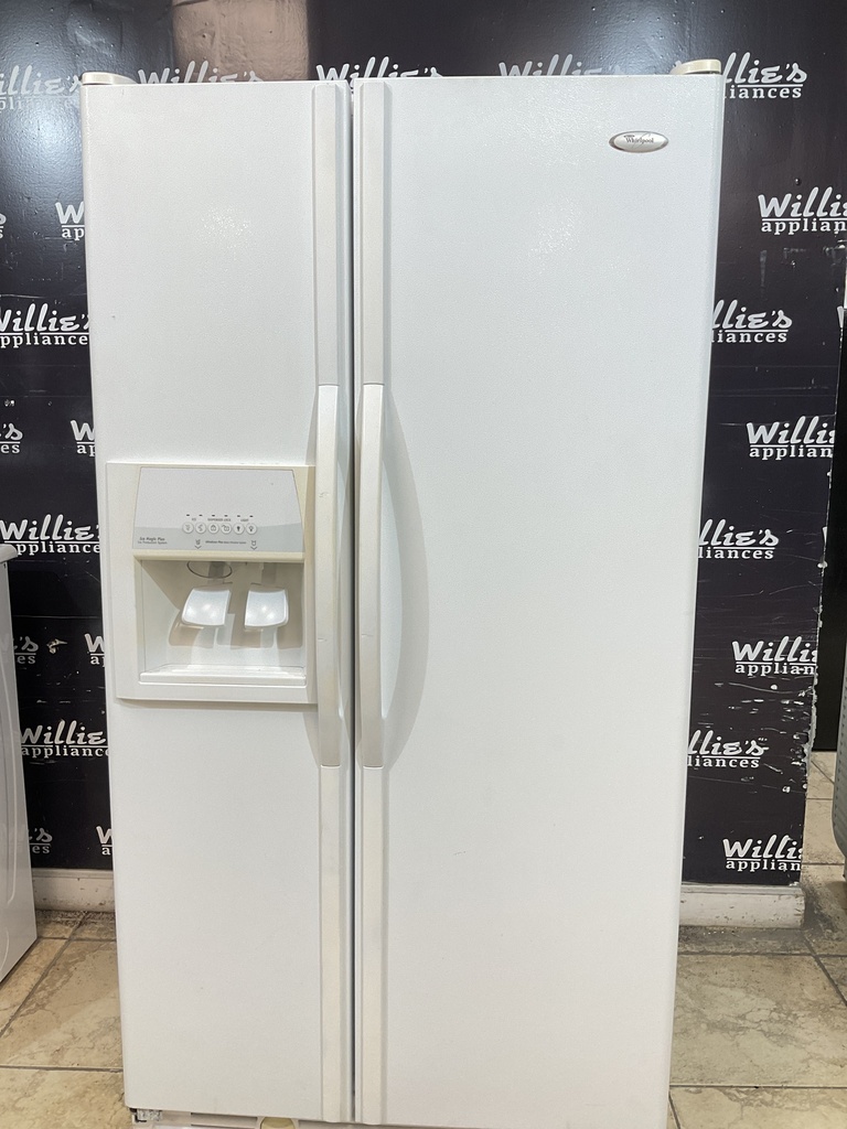 Whirlpool Used Refrigerator Side by Side 36x69 1/2” (White) 