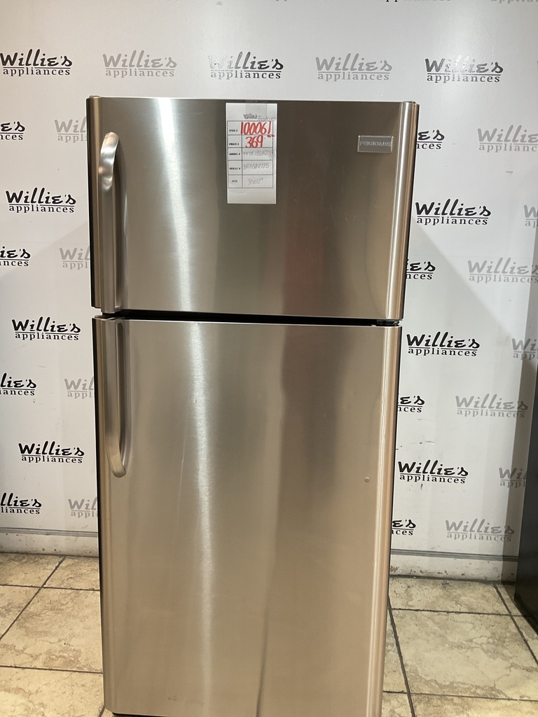 Frigidaire Used Refrigerator Top and Bottom 30x65 1/2” (Stainless Steel) 