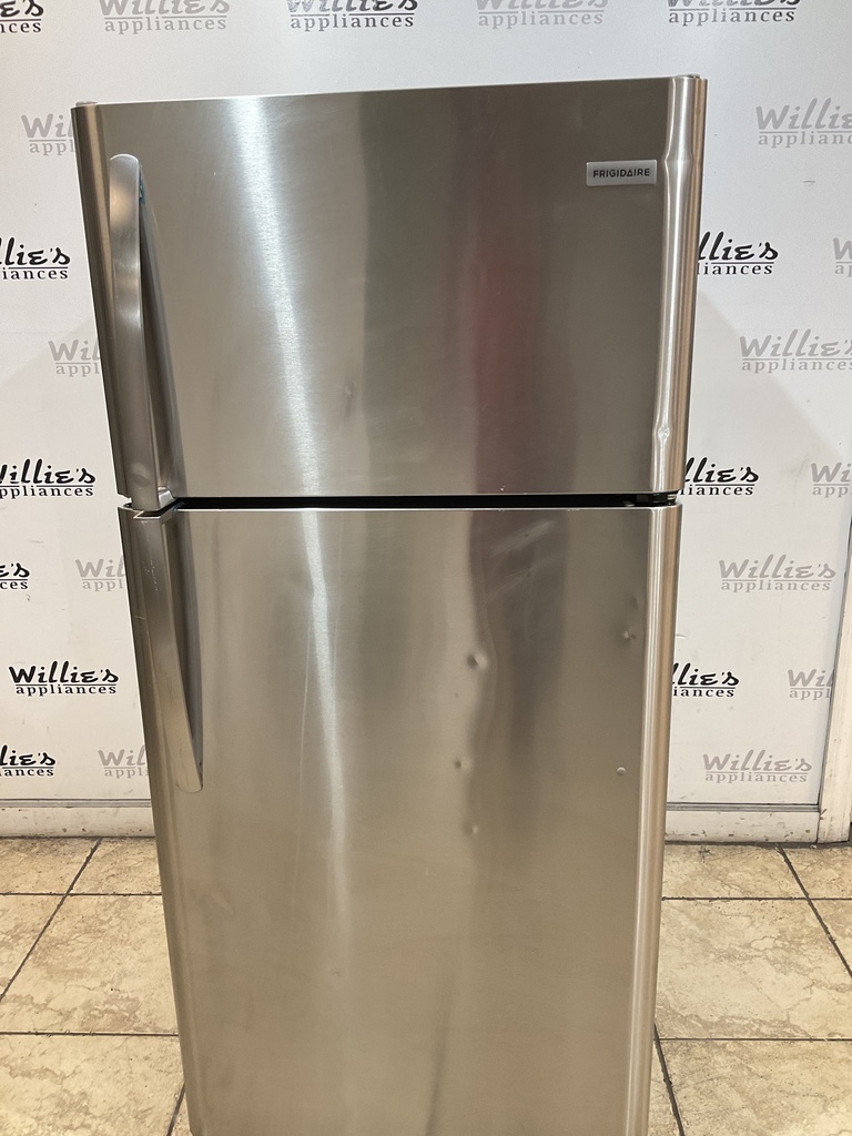 Frigidaire Used Refrigerator Top and Bottom 30x65 1/2” (Stainless Steel) 