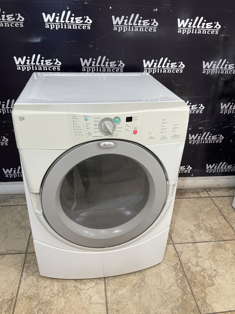 Whirlpool Used Electric Dryer 220volts (30 AMP) 27inches {3 prong} (White) 