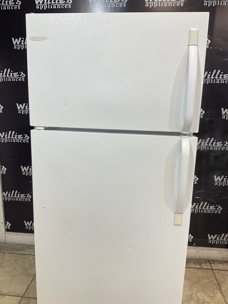 Frigidaire Used Refrigerator Top and Bottom 30x65 1/2” (White) 