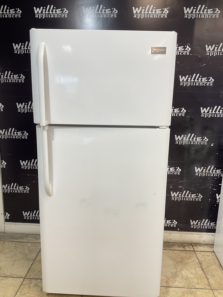 Frigidaire Used Refrigerator Top and Bottom 30x65 1/2” (White) 