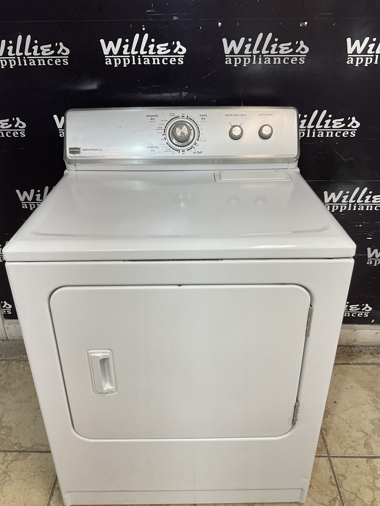 Maytag Used Electric Dryer 220volts (30 AMP) 29inches {3 prong} (White) 