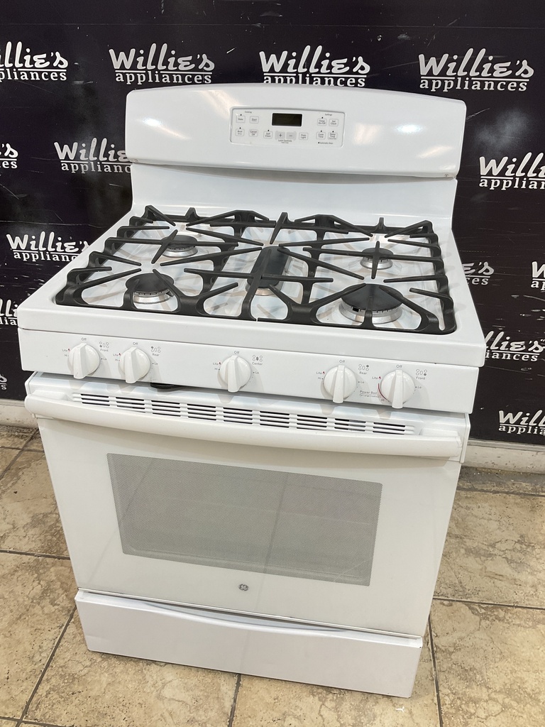 Ge Used Natural Gas Stove 30inches (White) 