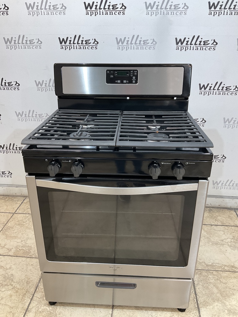 Whirlpool Used Natural Gas Stove 30inches (Stainless Steel) 