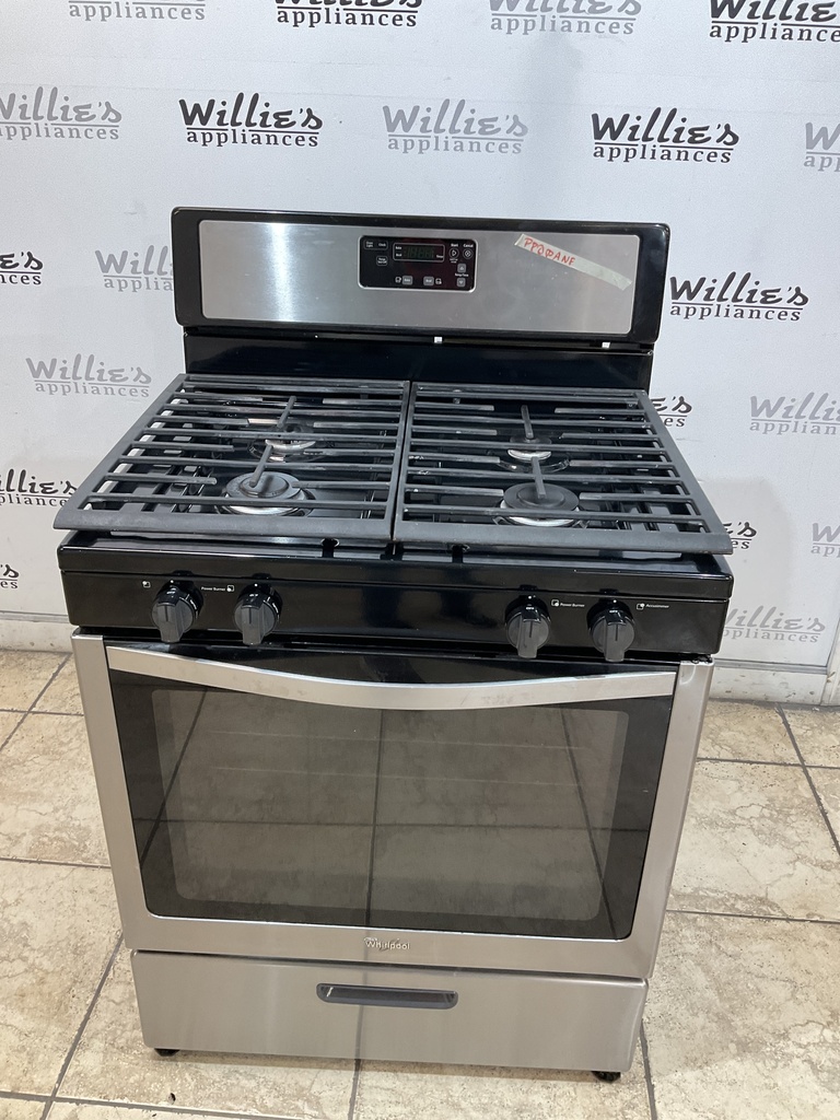 Whirlpool Used Gas Propane Stove 30inches (Stainless Steel) 