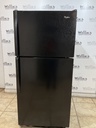 Whirlpool Used Refrigerator Top and Bottom 30x66 1/2” (Black) 