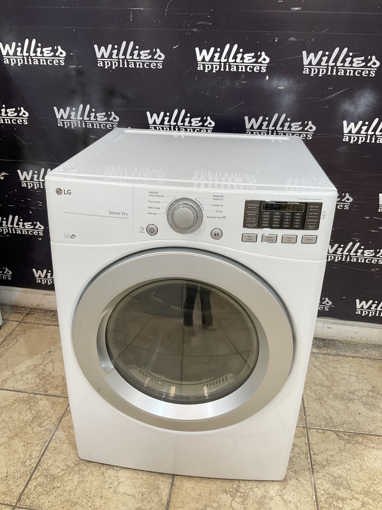Lg Used Electric Dryer 220volts (30 AMP) 27inches {no cord} (White) 