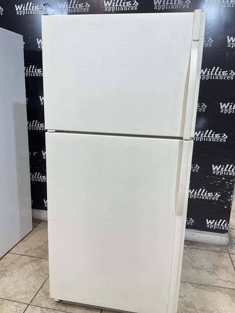 Kenmore Used Refrigerator Top and Bottom 30x66 (Bisque) 