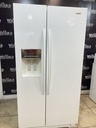 Whirlpool Used Refrigerator Side by Side 35 1/2” x 69 (White) 