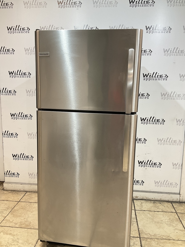 Frigidaire Used Refrigerator Top and Bottom 30x68 1/2” (Stainless Steel) 
