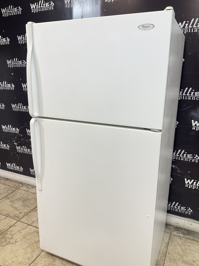Whirlpool Used Refrigerator Top and Bottom 33x66 (White) 