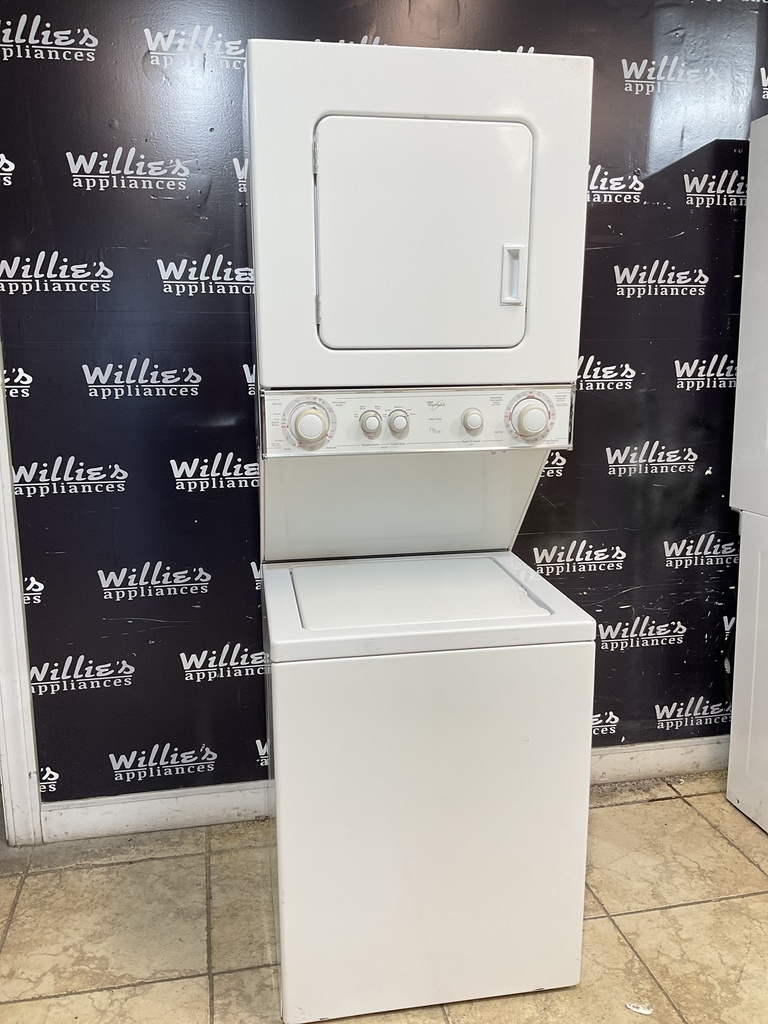 Whirlpool Used Electric Unit Stackable 220volts (30 AMP) 24x71” {4 prong} (White) 