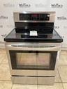 Lg Used Electric Stove 220volts (40/50 AMP) 30inches {4 prong} (Stainless Steel)