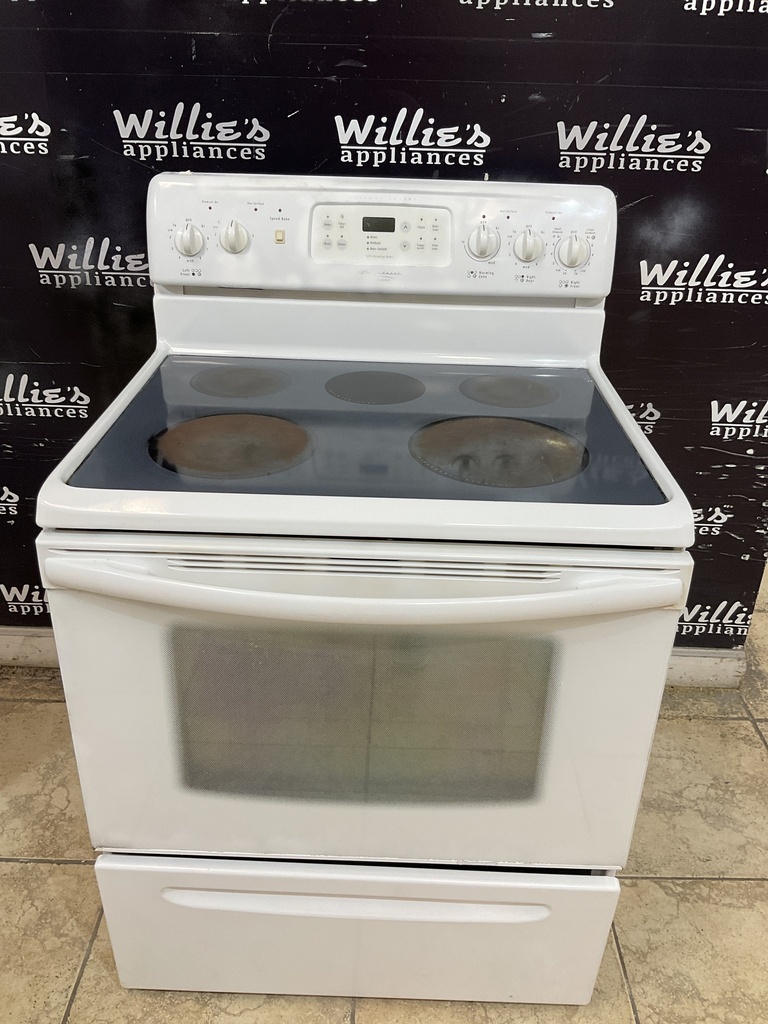 Frigidaire Used Electric Stove 220volts (40/50 AMP) 30inches {4 prong} (White) 