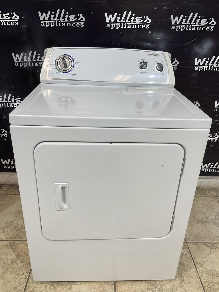 Whirlpool Used Electric Dryer 220volts (30 AMP) 29inches {3 prong} (White) 