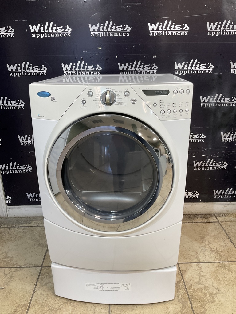 Whirlpool Used Electric Dryer 220volts (30 AMP) 27inches {3 prong} (White) 