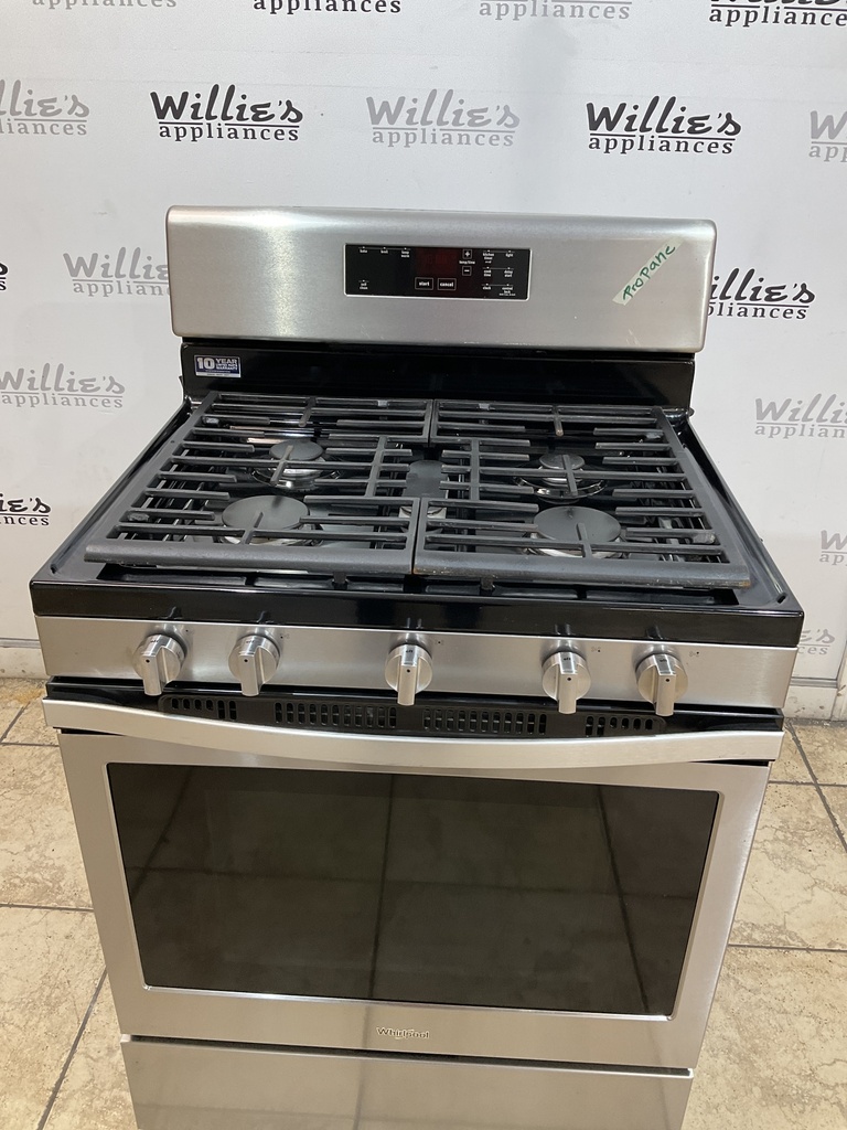 Whirlpool Used Gas Propane Stove 30inches (Stainless Steel) 