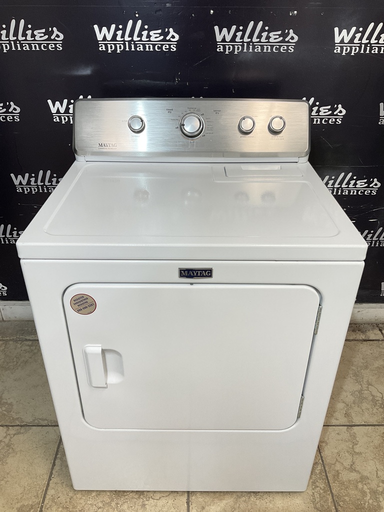 Maytag Used Electric Dryer 220volts (30 AMP) 29inches {3 prong} (White) 