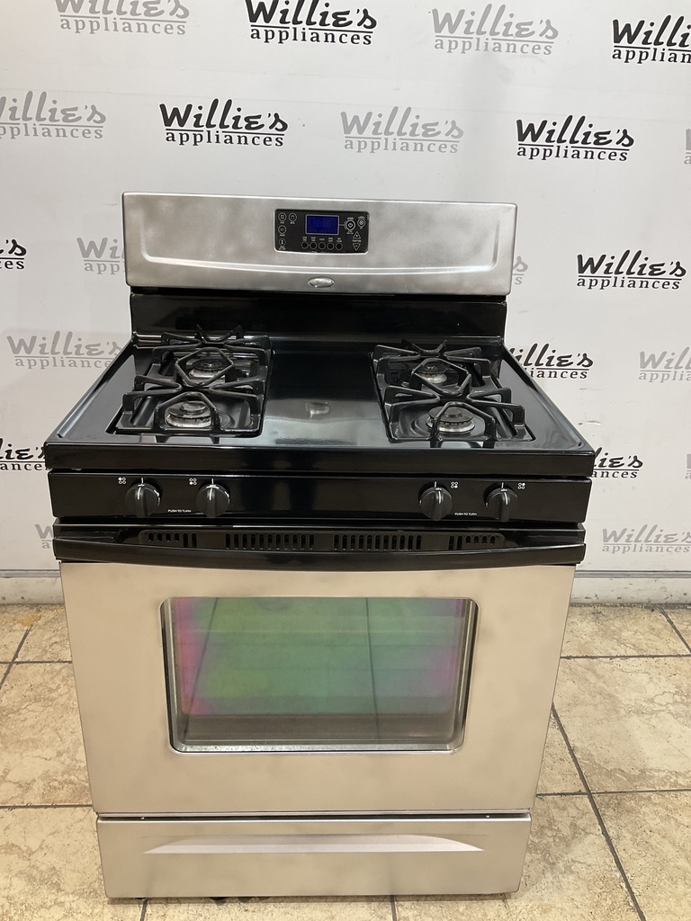 Whirlpool Used Natural Gas Stove 30inches (Stainless Steel) 