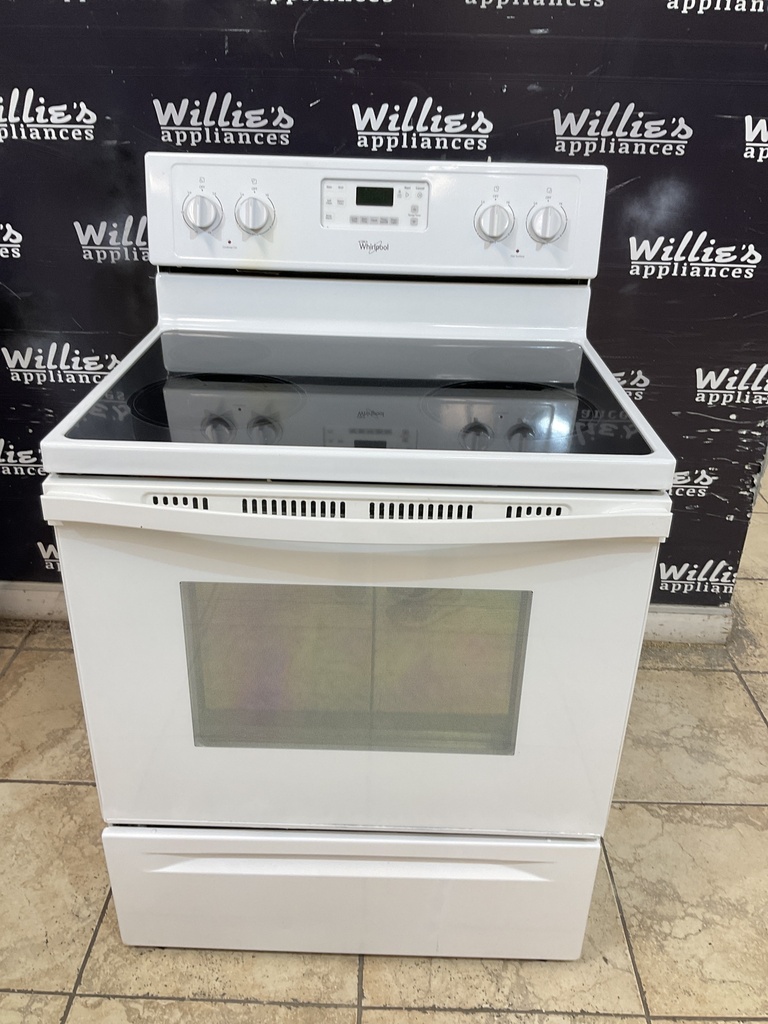 Whirlpool Used Electric Stove 220volts (40/50 AMP) 30inches {4 prong} (white) 