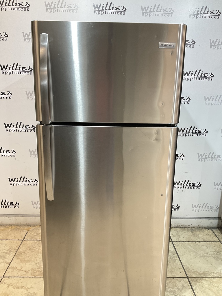 Frigidaire Used Refrigerator Top and Bottom 30x65 1/2” (Stainless Steel)