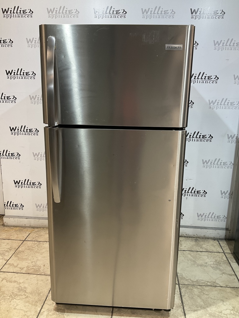 Frigidaire Used Refrigerator Top and Bottom 30x65 1/2” (Stainless Steel) 