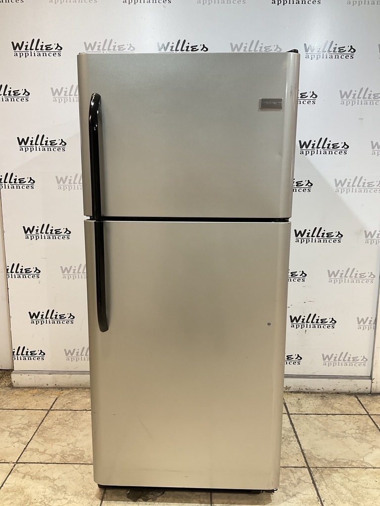Frigidaire Used Refrigerator Top and Bottom 30x68 1/2” (Stainless Steel) 