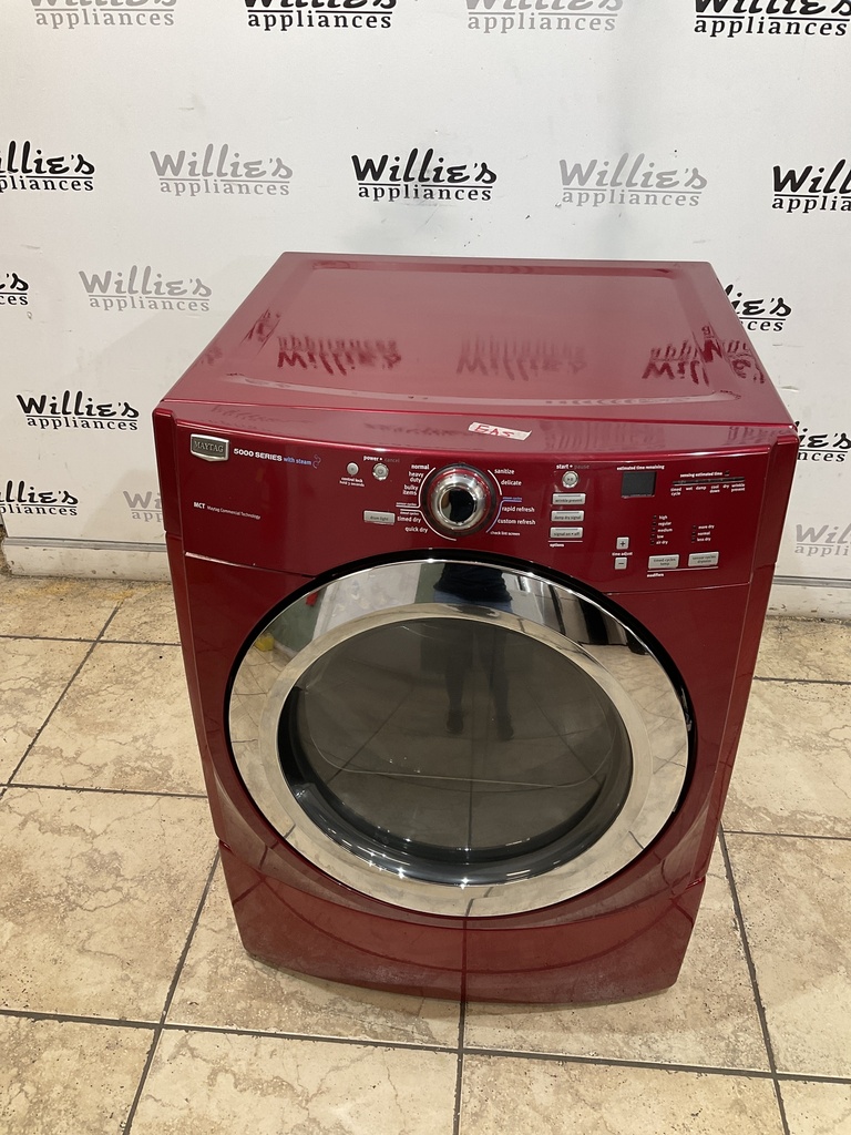 Maytag Used Natural Gas Dryer 27inches (Crimson Red) 