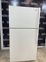 Whirlpool Used Refrigerator Top and Bottom 33x65 1/2” (Bisque) 