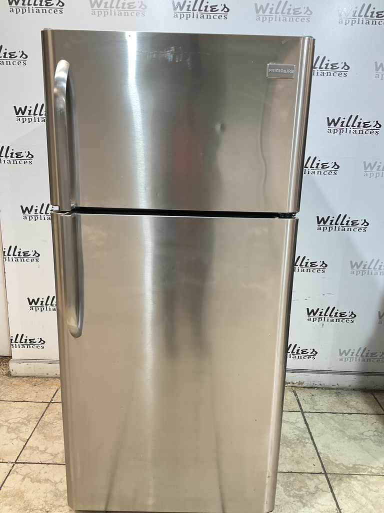 Frigidaire Used Refrigerator Top and Bottom 30x65 1/2” (Stainless Steel) 